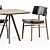 Modern Aky Contract S80 Table & Marlen Wooden Chair 3D model small image 2