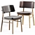 Modern Aky Contract S80 Table & Marlen Wooden Chair 3D model small image 3