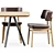 Modern Aky Contract S80 Table & Marlen Wooden Chair 3D model small image 6