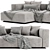 Verzelloni Rubik Chaise: Stylish Modern Sofa 3D model small image 3