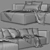 Verzelloni Rubik Chaise: Stylish Modern Sofa 3D model small image 5