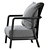 ALISON Flexform Armchairs: Timeless Elegance 3D model small image 3