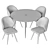 Modern Tango Dining Set: Watford Table & Chairs 3D model small image 6