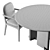 Paris Paname: Luxury Stainless Steel Dining Set 3D model small image 7