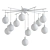 Modern Nordic Chandelier: Neo 2014 3D model small image 2
