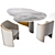 Elegant Vitality Dining Set 3D model small image 2