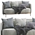 Minotti Tape Sofa: Elegant Modern Design 3D model small image 6