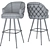 Stylish Deer Bar Chair 3D model small image 4