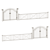 Durable PVC Wicket Fence 3D model small image 1