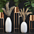 Golden Glow: Ceramic Vases Collection 3D model small image 3