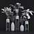 Golden Glow: Ceramic Vases Collection 3D model small image 6