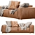 Blanche Melia Sofa: Stylish Comfort 3D model small image 5