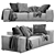 Blanche Melia Sofa: Contemporary Elegance 3D model small image 4