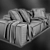 Blanche Melia Sofa: Contemporary Elegance 3D model small image 6