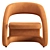 Elegant Smile Chair: The Perfect Blend of Comfort and Style 3D model small image 4