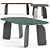Bavaresk Oval Marble Table - Elegant Dining Design 3D model small image 1