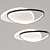 Modern LED Ceiling Lamp - Multiple Color Options (55x46 cm) with Link 3D model small image 2