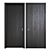 Sleek Black Wood Doors 3D model small image 2