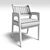 Rustic Leather and Rattan Chair 3D model small image 3