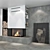 Decorative Wall Fireplace Set 3D model small image 5
