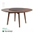 Wilson Round Dining Table (160 cm) 3D model small image 1