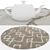 Round Rugs Set: VRayFur, Displacement, Materials 3D model small image 3