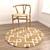 Round Rugs Set: VRayFur, Displacement, Materials 3D model small image 5
