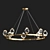 Elegant Nordic Crystal Chandelier 3D model small image 3