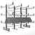 Metal Cantilever Storage Shelves 3D model small image 5