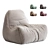 Cozy Lounge Bean Bag Chair 3D model small image 1