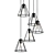 Caged Cone Multi-Light Pendant 3D model small image 1