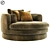 Luxury Velvet Arm Chair 3D model small image 1