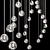 Mesmerizing Crystal Pendant Light 3D model small image 2