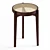 Rattan Oak Stool: Stackable & Solid 3D model small image 1