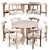 Elegant Dining Set: Dame Chair & Mojave Table 3D model small image 1