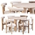 Elegant Dining Set: Dame Chair & Mojave Table 3D model small image 2
