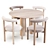 Elegant Dining Set: Dame Chair & Mojave Table 3D model small image 5