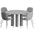 Scandinavian Styling: Fredericia 5-Piece Dining Set 3D model small image 3