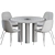 Scandinavian Styling: Fredericia 5-Piece Dining Set 3D model small image 4