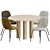 Scandinavian Styling: Fredericia 5-Piece Dining Set 3D model small image 8