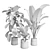 Handmade Concrete Vase Indoor Plant 3D model small image 5