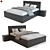 Victoria Bed with TM450 Nightstands 3D model small image 3