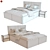 Victoria Bed with TM450 Nightstands 3D model small image 5