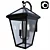 Sleek Black Outdoor Wall Light 3D model small image 1