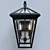 Sleek Black Outdoor Wall Light 3D model small image 3