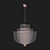 Rose Gold Metal Chandelier 3D model small image 1