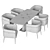 Modern Garda Chair and Diamond Table Set 3D model small image 6