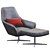 Luxury Leather Comfort Armchair 3D model small image 4