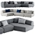 Modern B&B Italia Naviglio Corner Sofa 3D model small image 1