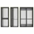 Sleek Glass Door: Polys - 9886, Vertex - 17968 3D model small image 1